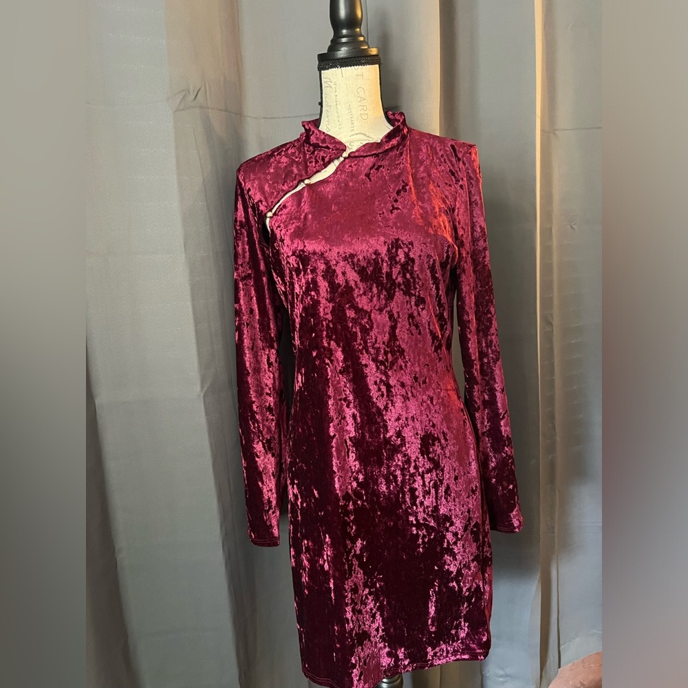 Red velvet fashion nova dress